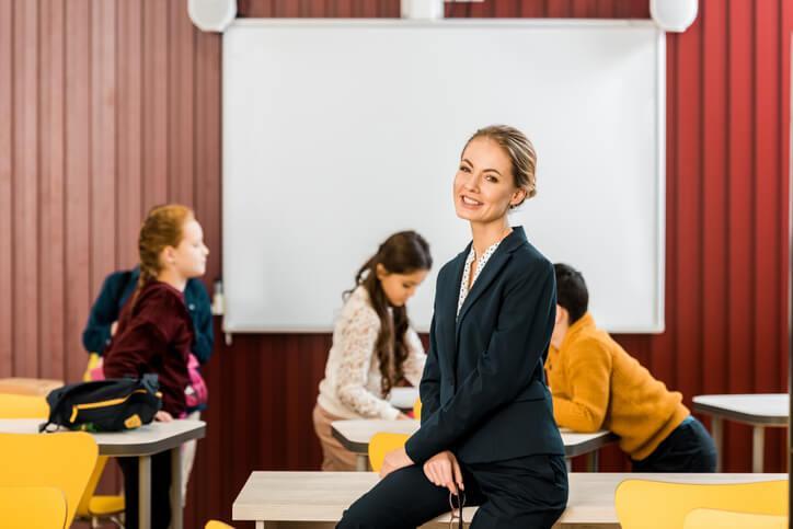 A student in an education assistant training program practicing classroom support skills