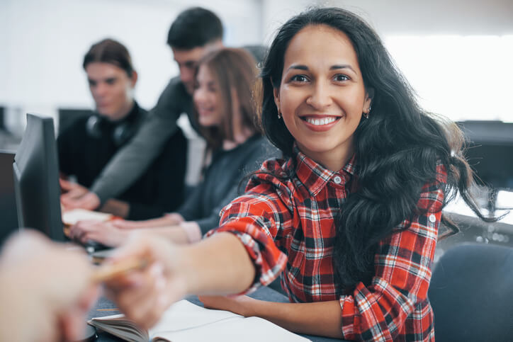 Student at a community college in BC receiving hands-on training