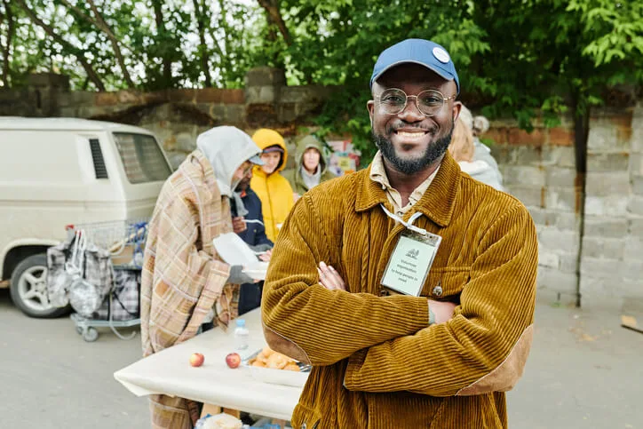 A community support worker supporting independence in a community environment