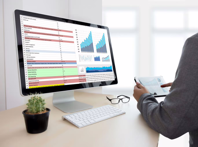 A marketing learner reviewing SEO and social media campaign results